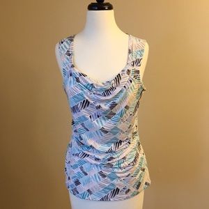 White House Black Market draped tank top size M